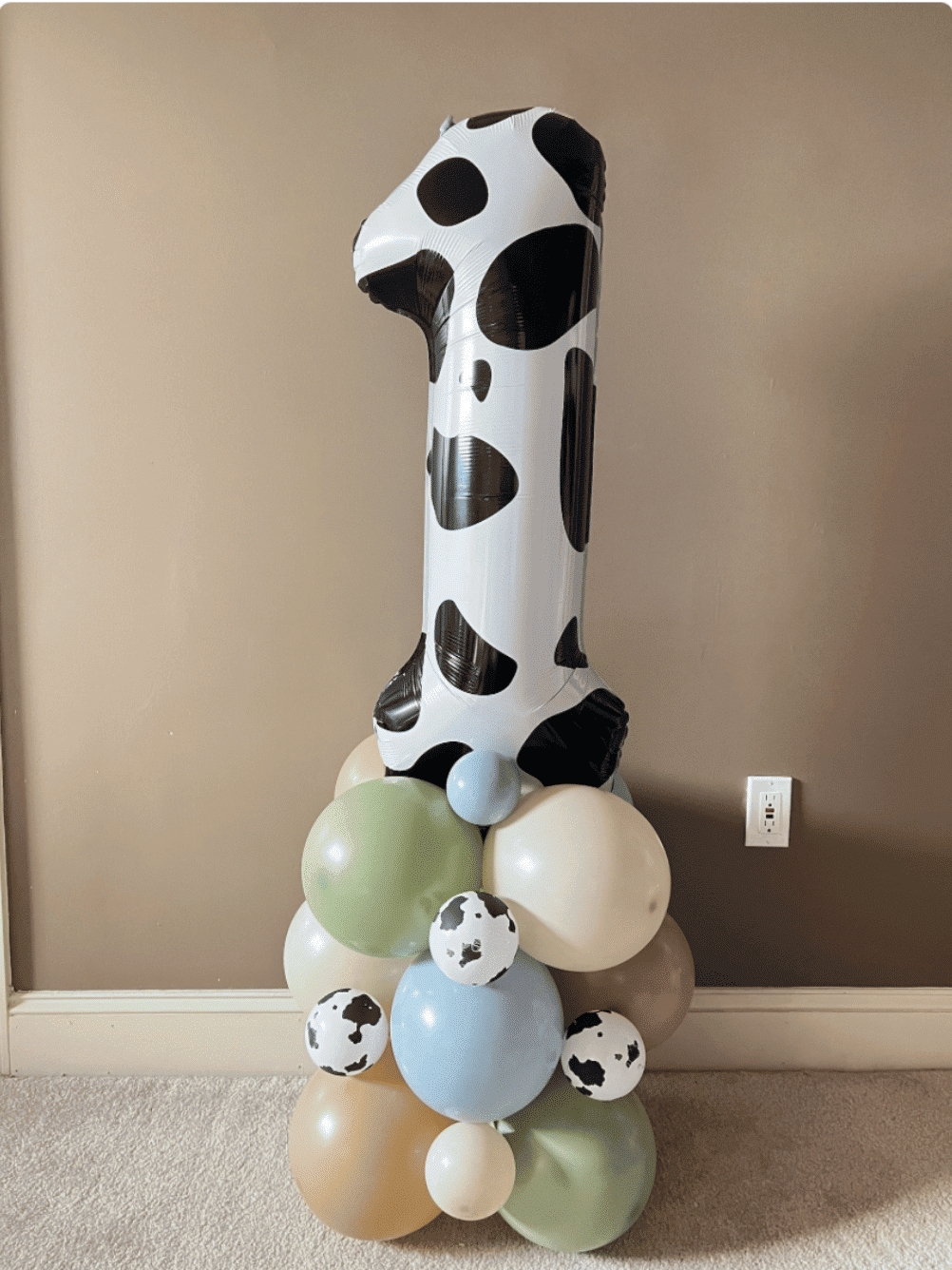 Cowboy Themed Number Arrangement